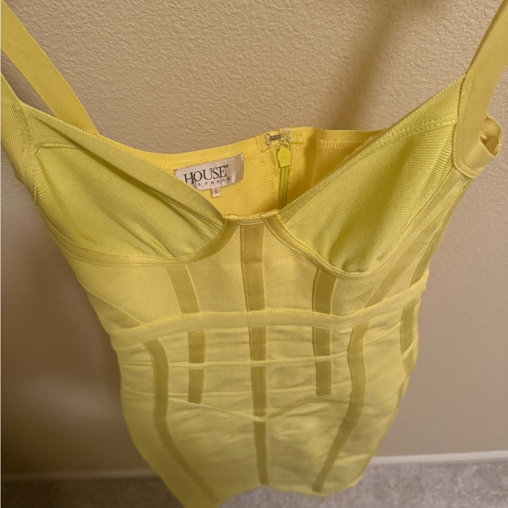 Yellow Bandage Dress by House of CB